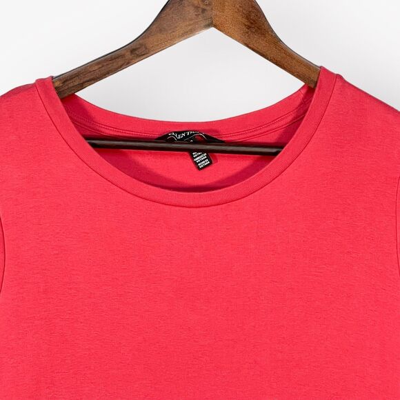 Ellen Tracy Shift Mini Dress Women M Pink‎ Short Sleeve Crewneck Pockets P61 - Picture 4 of 14